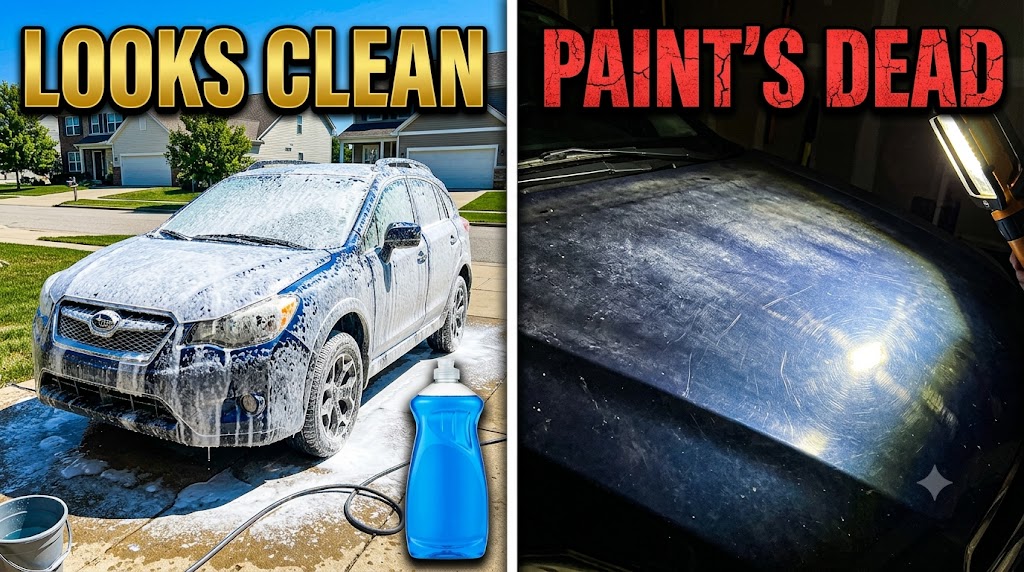 Washing a car with dish soap