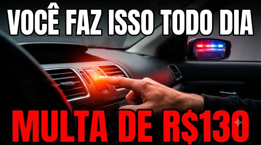 Motorista piscando o alerta no trânsito